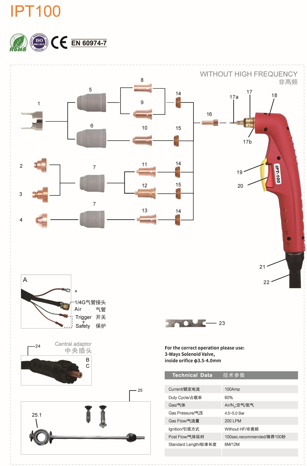 TIG TORCH IPT1002